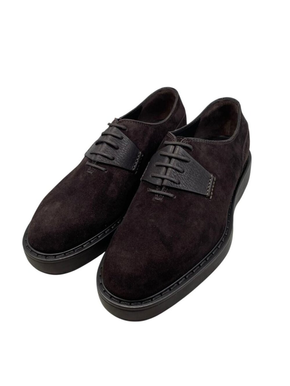Bottega Veneta Shoes Lace-up Suede Leather Brown